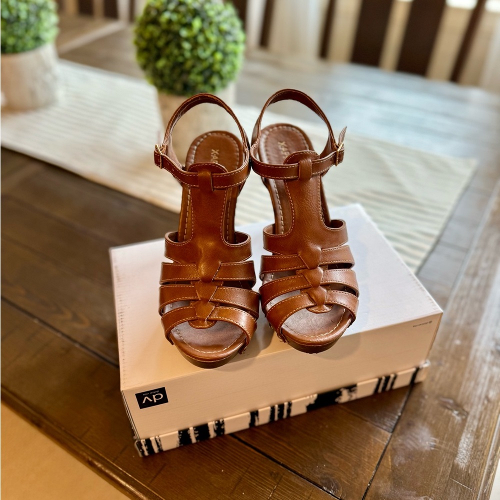 Xappeal Brown High Heels with Strappy Design and Ankle Support